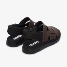 Camper Oruga Mens Sandals US-87031 Black / Dark Brown Clearance USA